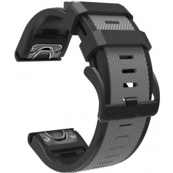 Ανταλλακτικό λουράκι QuickFit Two-Color Garmin Fenix 3/5x/3HR/5X Plus/6x/6x Pro/7x Texture Grey (26mm) ΟΕΜ