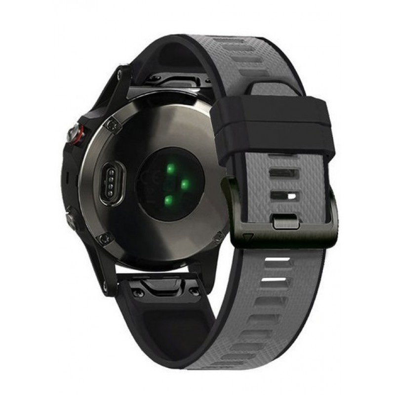 Ανταλλακτικό λουράκι QuickFit Two-Color Garmin Fenix 3/5x/3HR/5X Plus/6x/6x Pro/7x Texture Grey (26mm) ΟΕΜ