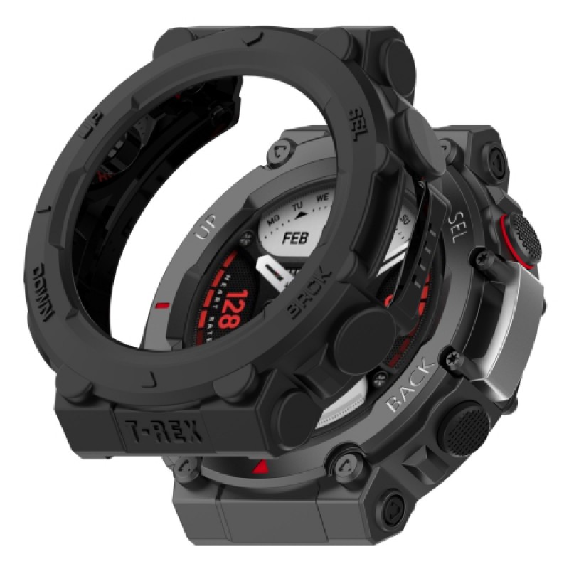 Θήκη TPU Protective Anti-Drop Half Cover Xiaomi Amazfit T-Rex 3 Black