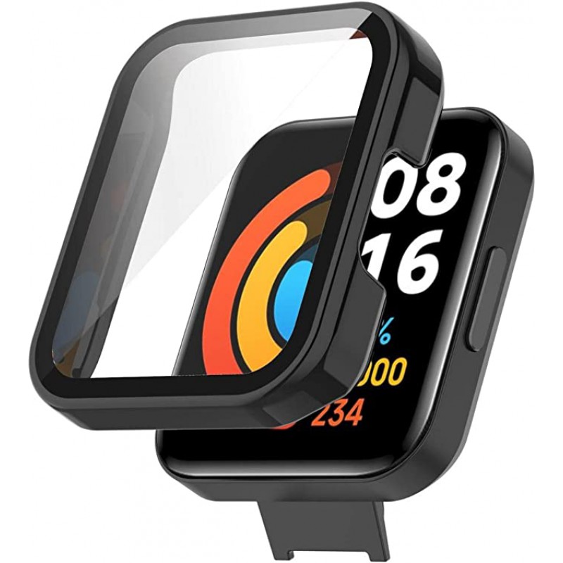 Θήκη PC Full Glass Screen Protector Xiaomi Redmi Watch 2 Black