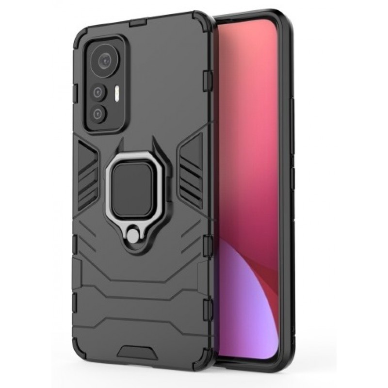 Θήκη PC & TPU Magnetic Ring Kickstand Xiaomi 12 Lite Black