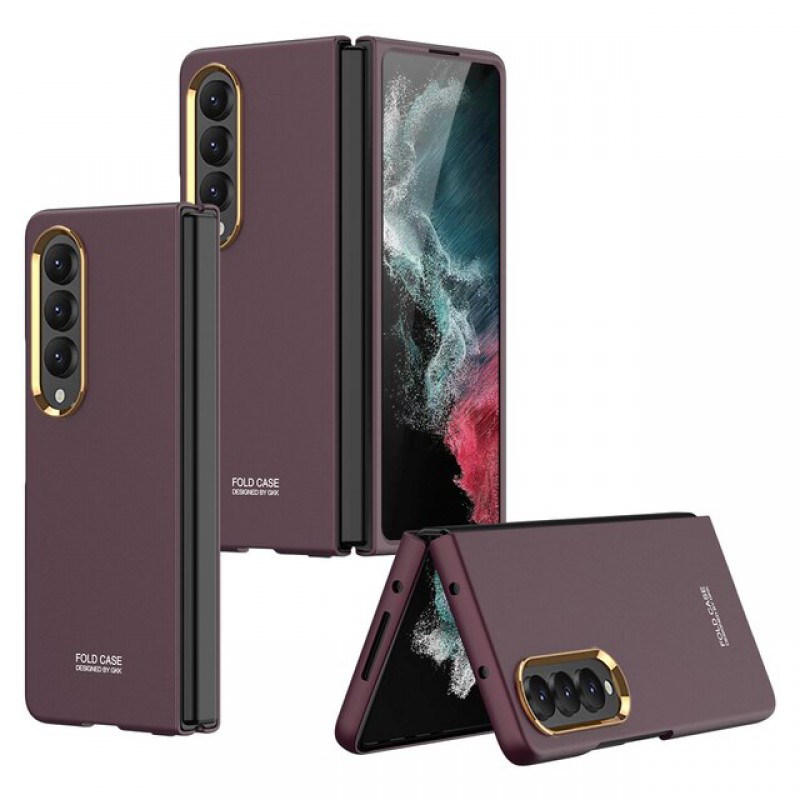 Θήκη PC Ultra Thin With Gold Lens Samsung Galaxy Z Fold4 5G SM-F936 Wine Red 