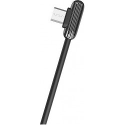 Καλώδιο Φόρτισης Hoco U60 90° Angle Soul Secret USB to Micro USB Grey