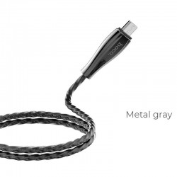 Καλώδιο Φόρτισης Hoco U56 Metal Armor Data Cable USB to Micro USB 1.2m Grey