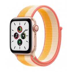 Ανταλλακτικό λουράκι QuickFit Nylon Apple Watch 1/2/3/4/5/6/SE/7/8 (42/44/45/49mm) Nylon Maize/White