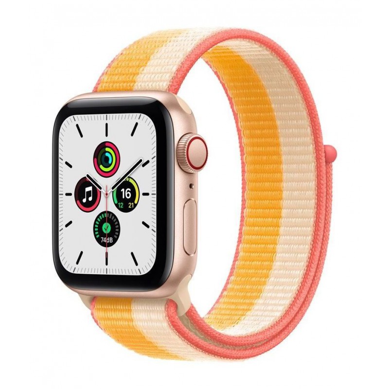 Ανταλλακτικό λουράκι QuickFit Nylon Apple Watch 1/2/3/4/5/6/SE/7/8 (42/44/45/49mm) Nylon Maize/White