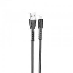 Καλώδιο Borofone BU31 Clear Shadow Jelly USB A to MicroUSB 1m Black