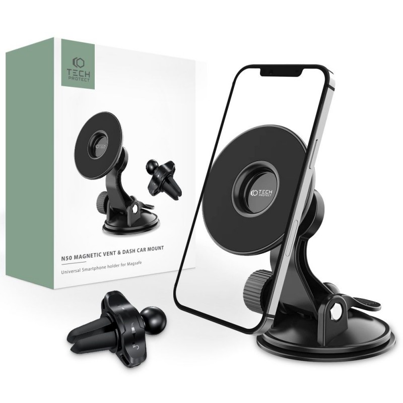 Βάση Αυτοκινήτου Tech-Protect N50 Magnetic Dashboard & Vent Car Mount Black