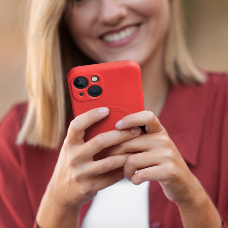 Θήκη Real Smooth Silicone Magsafe Apple iPhone 11 Pro (6.1") Red