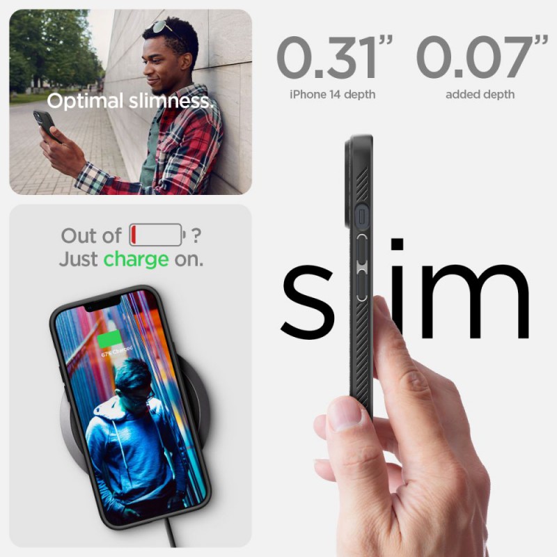 Θήκη Spigen Liquid Air Apple iPhone 14 Pro Max (6.7") Matte Black (ACS04813)