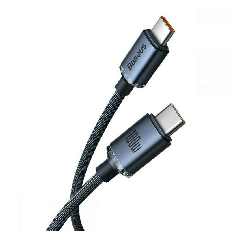Καλώδιο Data Baseus Crystal Shine Type-C to Type-C 100W 1.2m (CAJY000601) Black