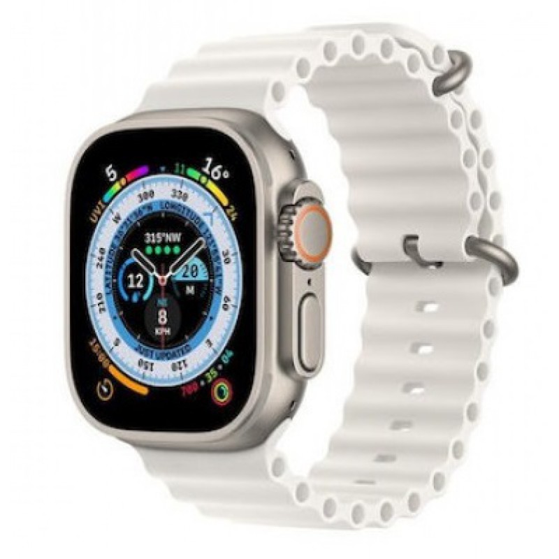 Ανταλλακτικό Λουράκι QuickFit  Ocean Band Apple Watch 5/6/SE/7/8/Ultra (42/44/45/49mm) Waterproof  Silicone White Ανταλλακτικό Λουράκι QuickFit  Ocean Band Apple Watch 5/6/SE/7/8/Ultra (42/44/45/49mm) Waterproof  Silicone White