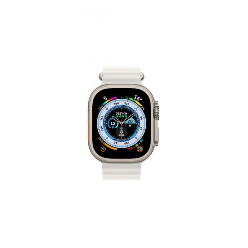 Ανταλλακτικό Λουράκι QuickFit  Ocean Band Apple Watch 5/6/SE/7/8/Ultra (42/44/45/49mm) Waterproof  Silicone White Ανταλλακτικό Λουράκι QuickFit  Ocean Band Apple Watch 5/6/SE/7/8/Ultra (42/44/45/49mm) Waterproof  Silicone White