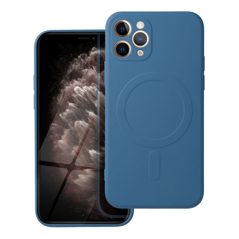 Θήκη Real Smooth Silicone Magsafe Apple iPhone 11 Pro (6.1") Βlue