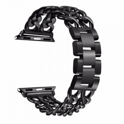 Ανταλλακτικό λουράκι QuickFit Apple Watch 1/2/3/4/5/6/SE/7/8 (42/44/45/49mm) Stainless Steel Bracelet Black