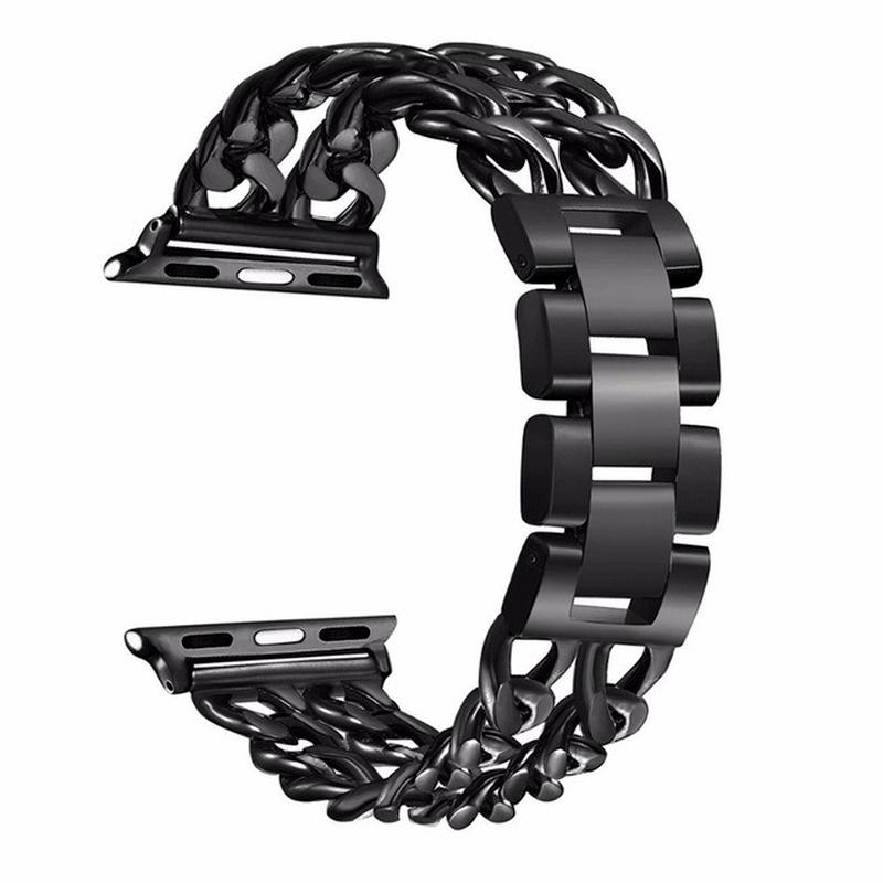 Ανταλλακτικό λουράκι QuickFit Apple Watch 1/2/3/4/5/6/SE/7/8 (42/44/45/49mm) Stainless Steel Bracelet Black