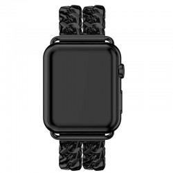 Ανταλλακτικό λουράκι QuickFit Apple Watch 1/2/3/4/5/6/SE/7/8 (42/44/45/49mm) Stainless Steel Bracelet Black