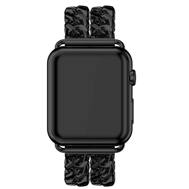 Ανταλλακτικό λουράκι QuickFit Apple Watch 1/2/3/4/5/6/SE/7/8 (42/44/45/49mm) Stainless Steel Bracelet Black