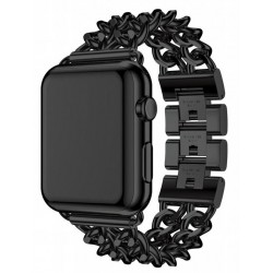 Ανταλλακτικό λουράκι QuickFit Apple Watch 1/2/3/4/5/6/SE/7/8 (42/44/45/49mm) Stainless Steel Bracelet Black
