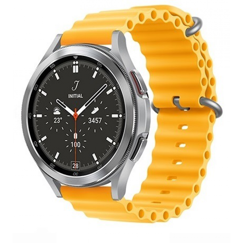 Ανταλλακτικό λουράκι QuickFit Ocean Band για  Samsung Galaxy Watch3(45mm)/Watch(46mm)/Xiaomi Haylou LS05/Amazfit GTR(47mm)/2e(46mm)/Stratos 2/3/Mi Watch(46mm)/Huawei GT/Active/GT 2/Pro/Honor GS Pro/Magic/2(46mm) (22mm) Yellow