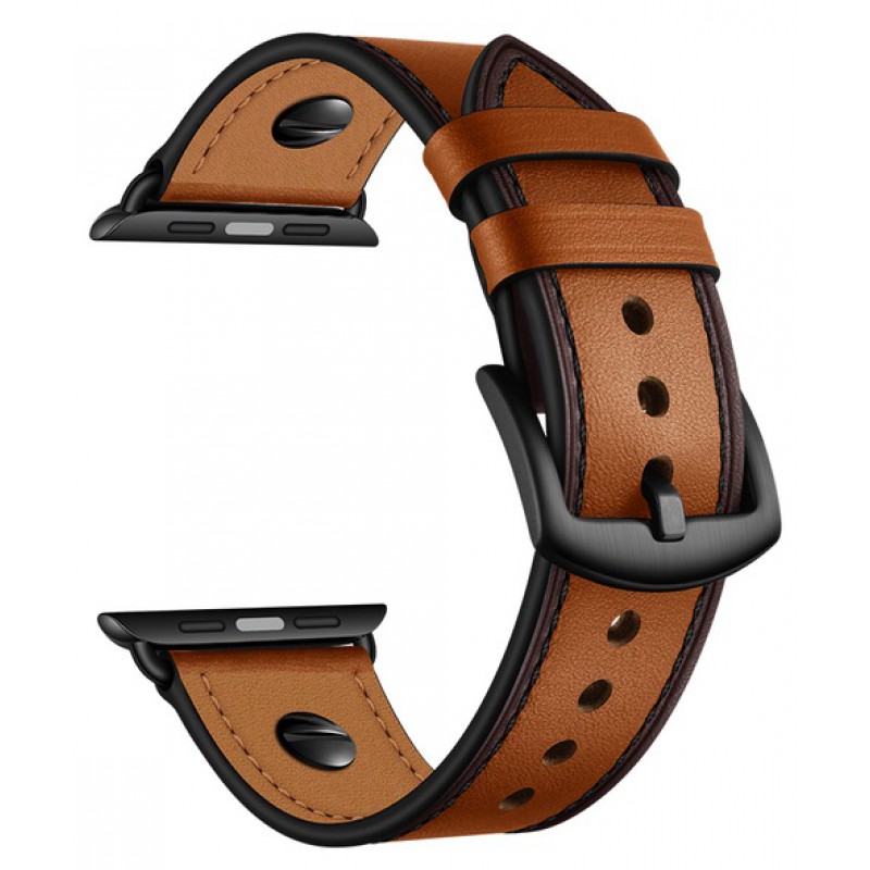 Ανταλλακτικό λουράκι QuickFit Leather Screwband Apple Watch 1/2/3/4/5/6/SE/7/8 (42/44/45/49mm) Dark Brown