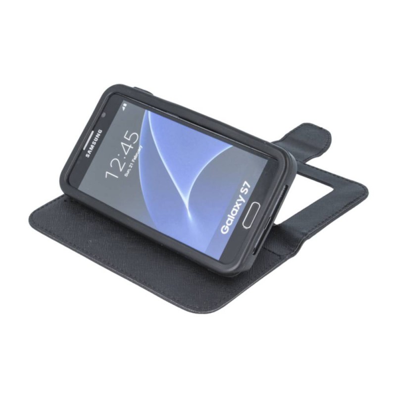 Θήκη Book Fancy Silicone Universal 6,1"- 6,7" Black