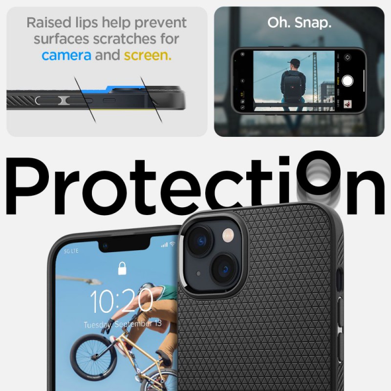 Θήκη Spigen Liquid Air  Apple iPhone 14 Plus (6.7") Matte Black (ACS04891)