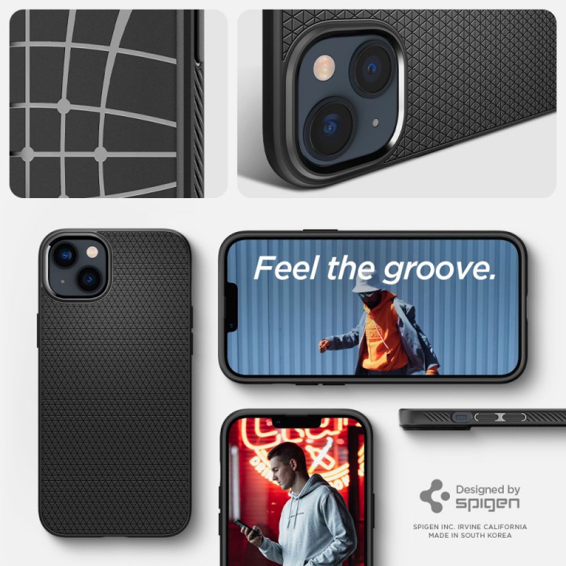 Θήκη Spigen Liquid Air  Apple iPhone 14 Plus (6.7") Matte Black (ACS04891)
