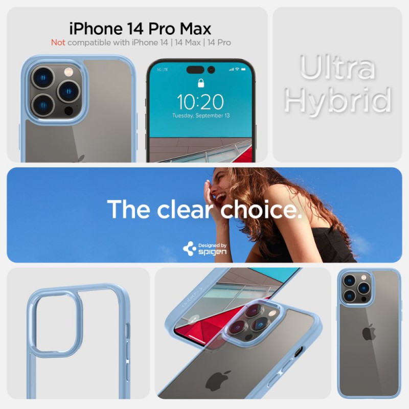 Θήκη Spigen Ultra Hybrid Apple iPhone 14 Pro Max (6.7") Sierra Blue (ACS04820)