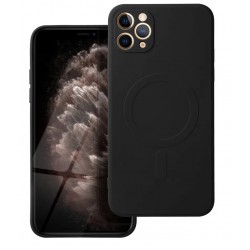Θήκη Real Smooth Silicone Magsafe Apple iPhone 11 Pro Max (6.5") Black