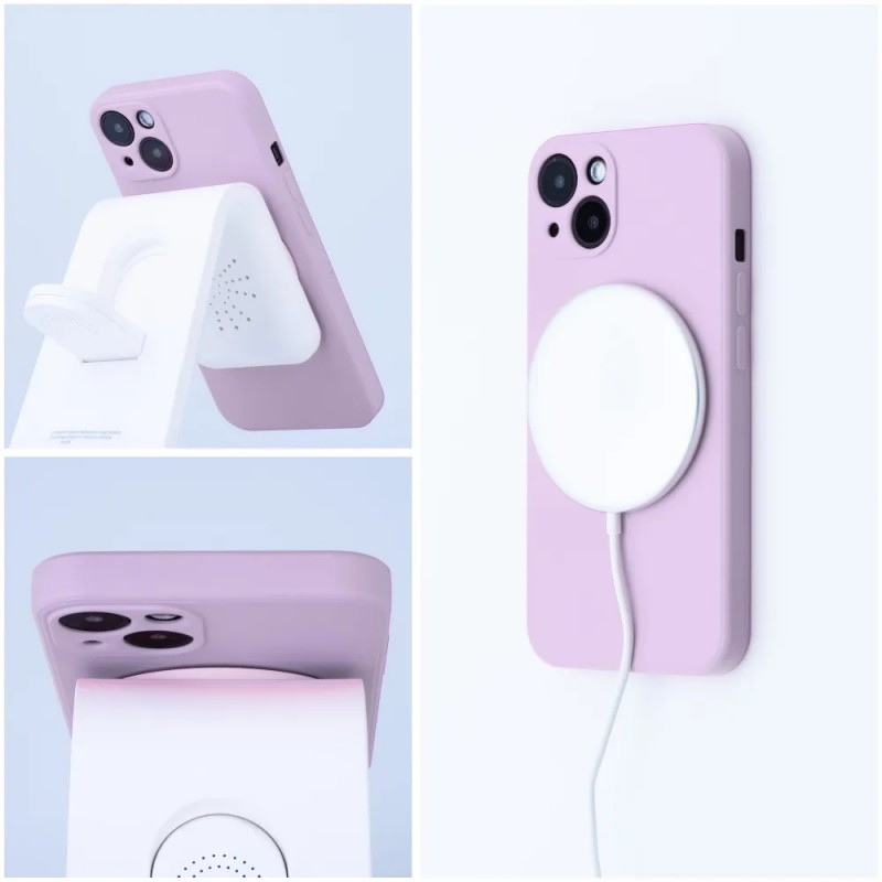 Θήκη Real Smooth Silicone Magsafe Apple iPhone 13 Mini (5.4") Pink