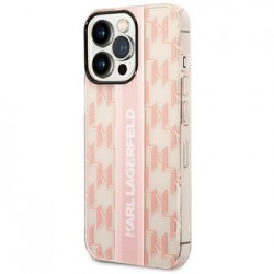Θήκη KARL LAGERFELD Mono Vertical Stripe Back Cover Apple iPhone 14 Pro (6.1") Pink