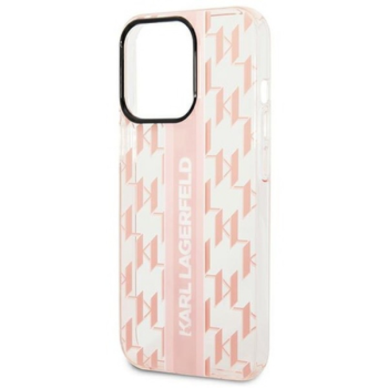 Θήκη KARL LAGERFELD Mono Vertical Stripe Back Cover Apple iPhone 14 Pro (6.1") Pink