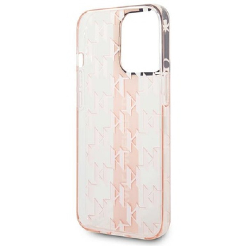 Θήκη KARL LAGERFELD Mono Vertical Stripe Back Cover Apple iPhone 14 Pro (6.1") Pink