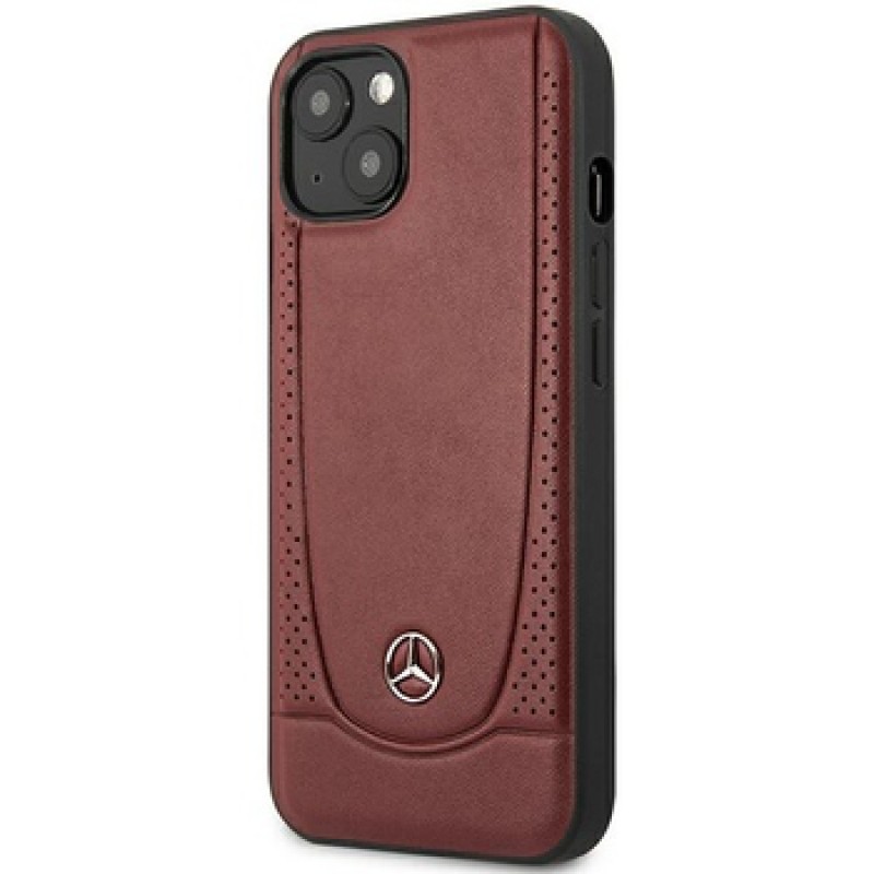 Θήκη Mercedes-Benz Leather Perforates Urban Bengale Apple iPhone 14 (6.1") (MEHCP14SARMRE) Red