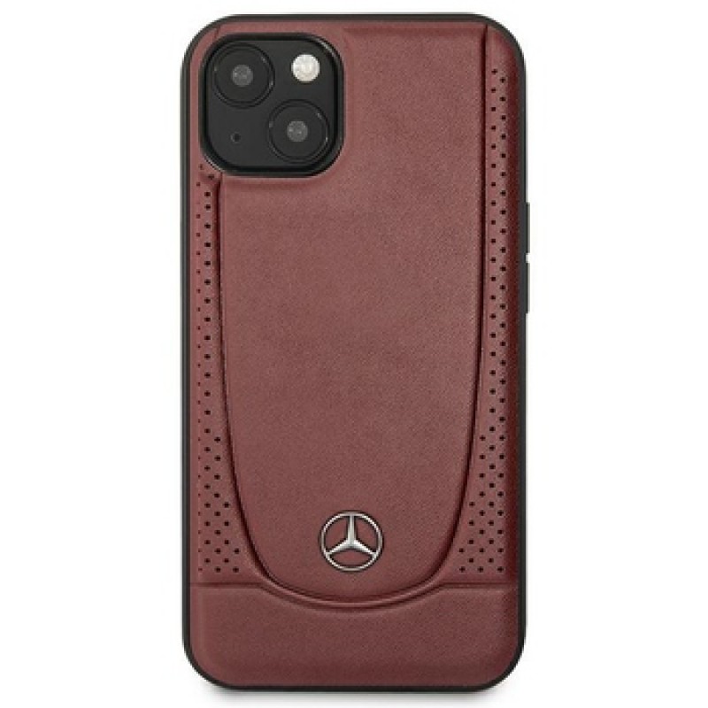 Θήκη Mercedes-Benz Leather Perforates Urban Bengale Apple iPhone 14 (6.1") (MEHCP14SARMRE) Red