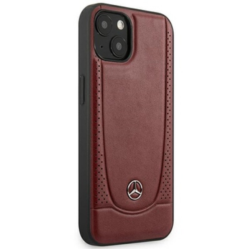 Θήκη Mercedes-Benz Leather Perforates Urban Bengale Apple iPhone 14 (6.1") (MEHCP14SARMRE) Red
