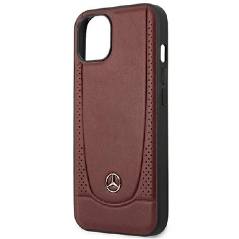Θήκη Mercedes-Benz Leather Perforates Urban Bengale Apple iPhone 14 (6.1") (MEHCP14SARMRE) Red