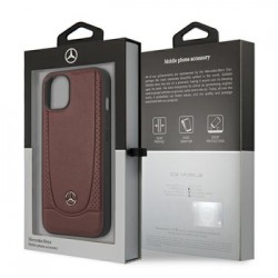 Θήκη Mercedes-Benz Leather Perforates Urban Bengale Apple iPhone 14 (6.1") (MEHCP14SARMRE) Red