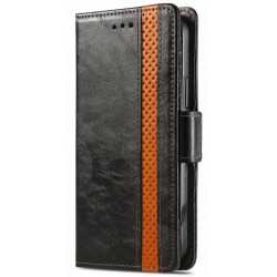 Θήκη Book Cassino Business Splicing with Card Holder Apple iPhone 14 Pro (6.1") Leather Black