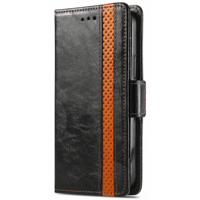 Θήκη Book Cassino Business Splicing with Card Holder Apple iPhone 14 Pro (6.1") Leather Black