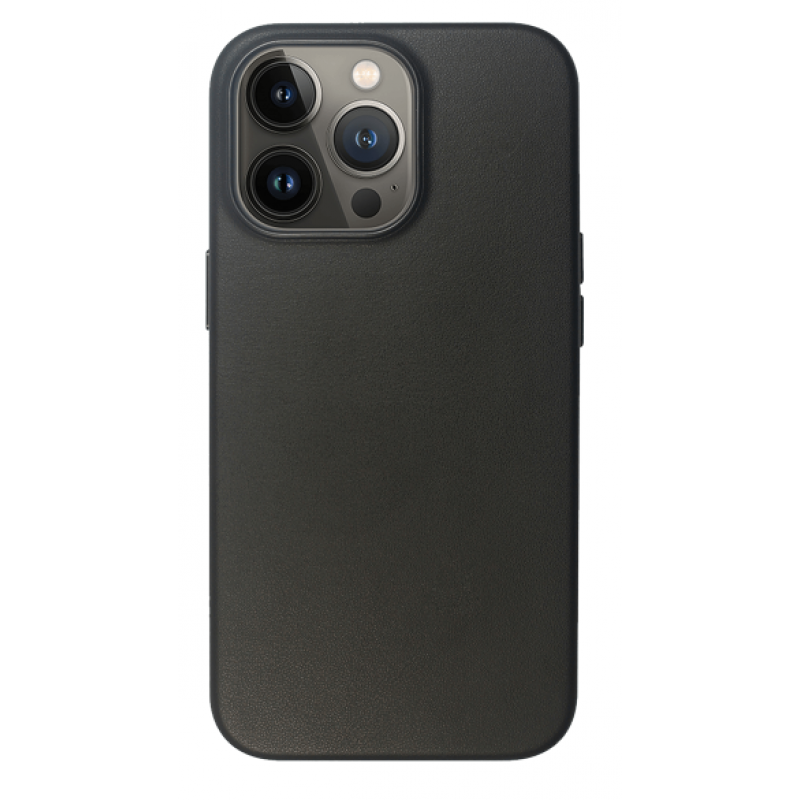 Θήκη TPU Leather Apple iPhone 14 Pro Max (6.7") Black