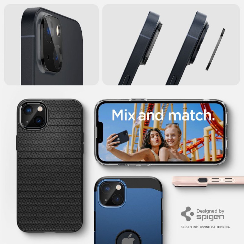 Γυαλί Προστασίας Spigen Optik.Tr Camera Lens Apple iPhone 14 (6.1")/14 Plus (6.7") Pacific Blue (AGL05274) 2τμχ