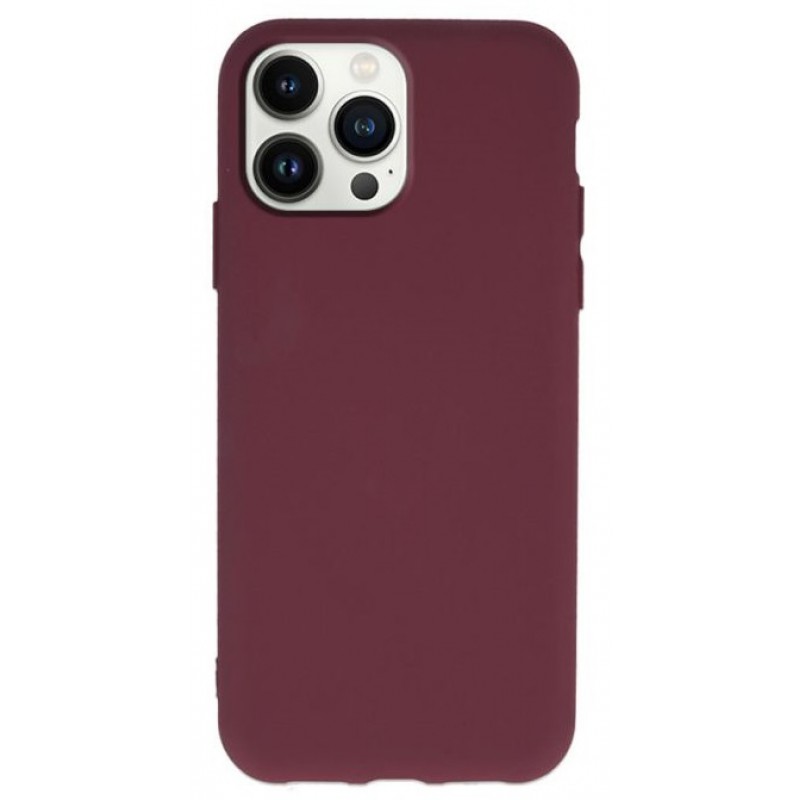 Θήκη Real Smooth Silicone  Apple iPhone 14 Pro Max (6.7") Burgundy