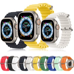 Ανταλλακτικό Λουράκι QuickFit  Ocean Band Apple Watch 5/6/SE/7/8/Ultra (42/44/45/49mm) Waterproof  Silicone Elderberry