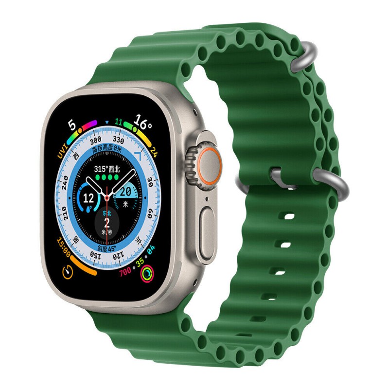 Ανταλλακτικό Λουράκι QuickFit  Ocean Band Apple Watch 5/6/SE/7/8/Ultra (42/44/45/49mm) Waterproof  Silicone Clover