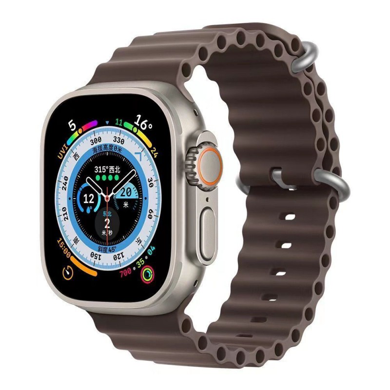Ανταλλακτικό Λουράκι QuickFit  Ocean Band Apple Watch 5/6/SE/7 (38/40/41mm) Waterproof  Silicone Coastal Grey