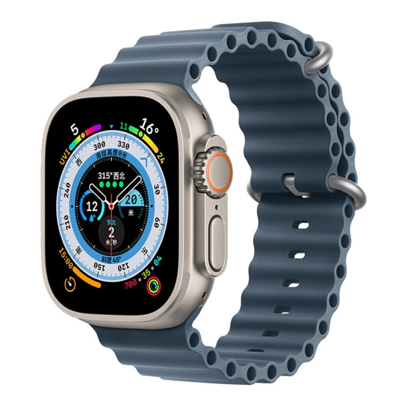 Ανταλλακτικό Λουράκι QuickFit  Ocean Band Apple Watch 5/6/SE/7/8/Ultra (42/44/45/49mm) Waterproof  Silicone Slate Blue