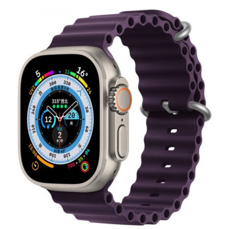 Ανταλλακτικό Λουράκι QuickFit  Ocean Band Apple Watch 5/6/SE/7/8/Ultra (42/44/45/49mm) Waterproof  Silicone Elderberry