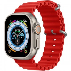 Ανταλλακτικό Λουράκι QuickFit  Ocean Band Apple Watch 5/6/SE/7/8/Ultra (42/44/45/49mm) Waterproof  Silicone Red